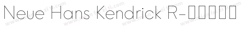 Neue Hans Kendrick R字体转换